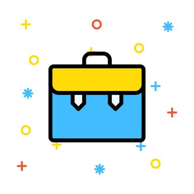 İş düz simge vektör, illüstrasyon