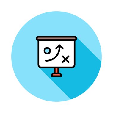 İş düz simge vektör, illüstrasyon