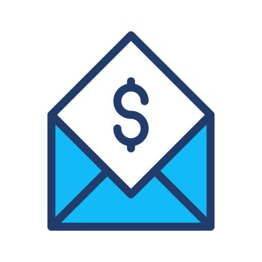 İş düz simge vektör, illüstrasyon