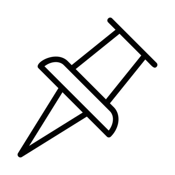 Pin Symbol Vektor Illustration Aus Papier — Stockvektor