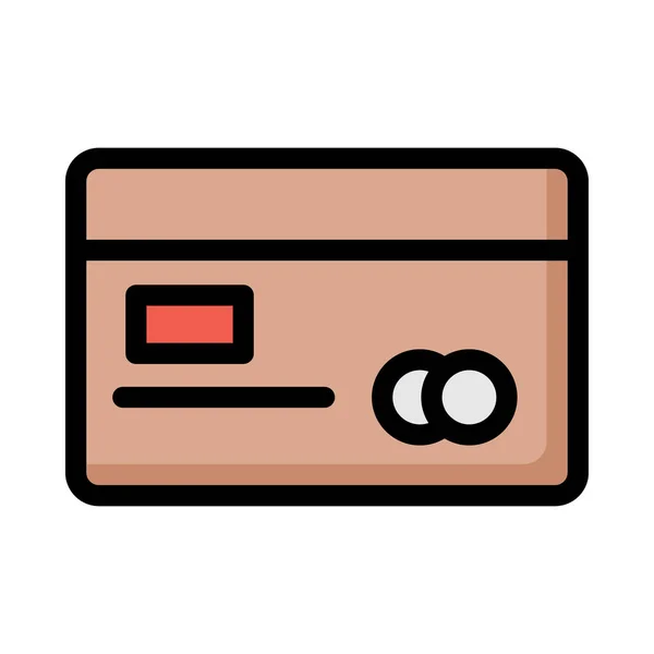 Icono Tarjeta Crédito Ilustración Vectorial — Vector de stock