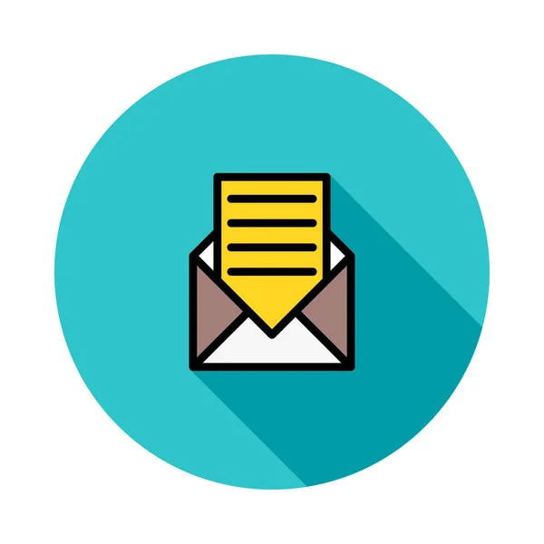 Mail Icône Plate Illustration Vectorielle — Image vectorielle