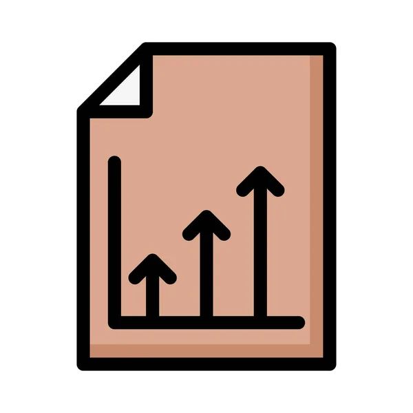 Crescente Ícone Plano Gráfico Isolado Fundo Branco Vetor Ilustração —  Vetores de Stock