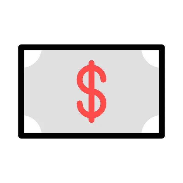 Dólar Icono Vector Ilustración — Vector de stock