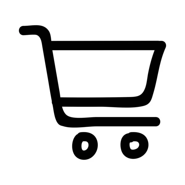 Shopping Cart Platte Pictogram Vector — Stockvector