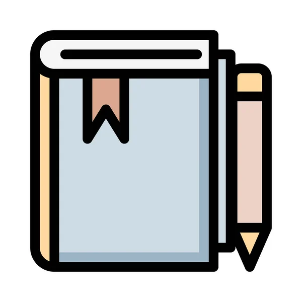 Notebook Pen Icon Vector Illustration — Stock Vector