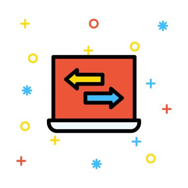 Ağ web simge vektör çizim 