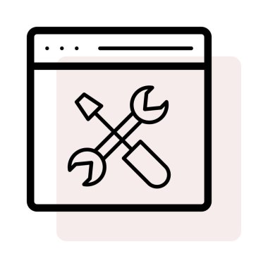 Ağ web simge vektör çizim 