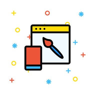 Ağ web simge vektör çizim 