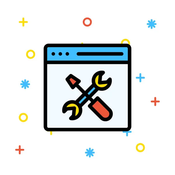 Netwerk Web Icon Vectorillustratie — Stockvector