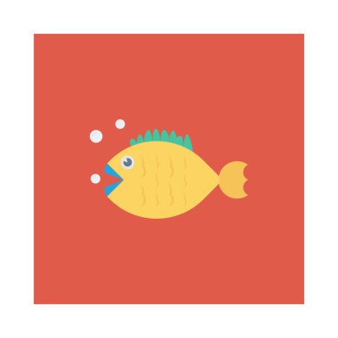 balığı web simge vektör çizim 