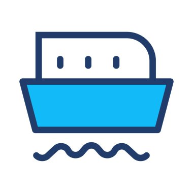 Gemi simgesi vektör illüstrasyonu 