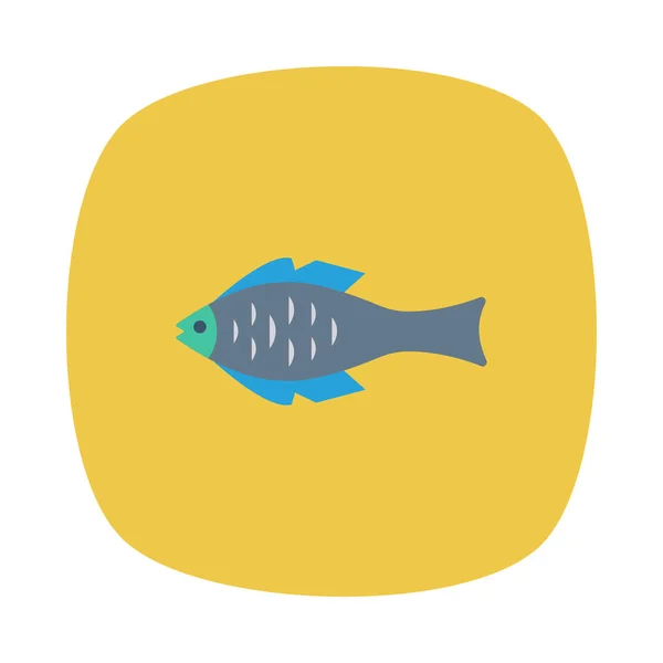 Fisch Web Icon Vektor Illustration — Stockvektor