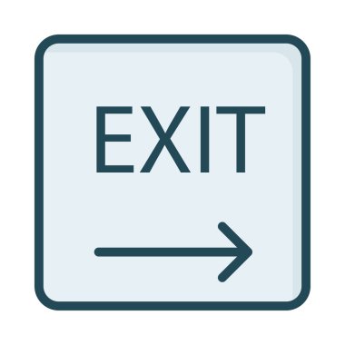 Web çıkış simgesi. Vektör çizim