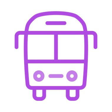 Beyaz arkaplanda izole edilmiş otobüs