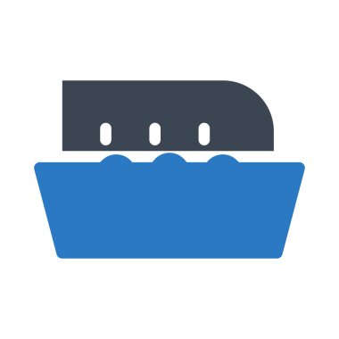 Gemi simgesi vektör illüstrasyonu 