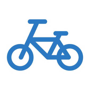 Bisiklet düz simgesi beyaz arka plan, vektör, illüstrasyon izole