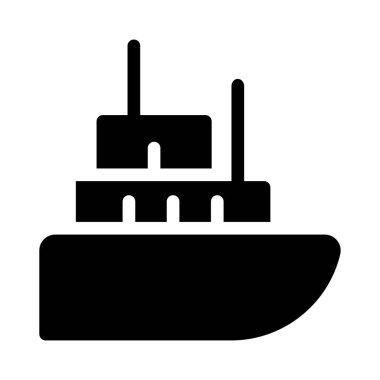 Gemi simgesi vektör illüstrasyonu 