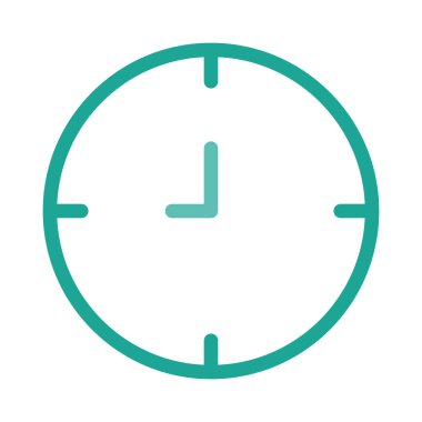 Saat simgesi vektör illüstrasyonu 