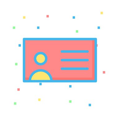 ID kart simgesi vektör illüstrasyonu 