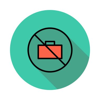 Renkli işaretleri beyaz zemin üzerine kırmızı ve sarı iş çanta