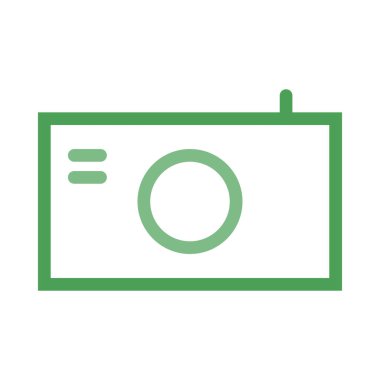 web ve mobil, modern minimalist düz tasarımı için kamera simgesi. 