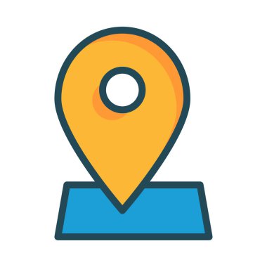 İşaretçi düz simgesi, vektör çizim 