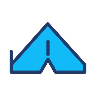 kamp web simgesi, vektör çizim 