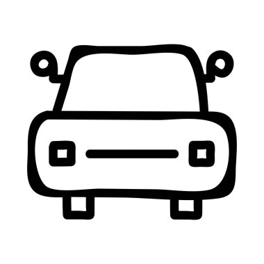 Renkli noktalar beyaz zemin üzerine sarı araba 