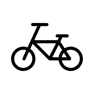 Bisiklet düz simgesi beyaz arka plan, vektör, illüstrasyon izole