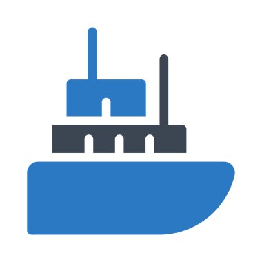 Gemi simgesi vektör illüstrasyonu 