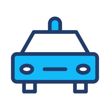 Renkli noktalar beyaz zemin üzerine sarı araba 