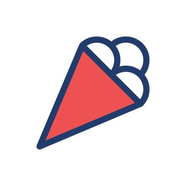 dondurma ikonu vektör illüstrasyonu