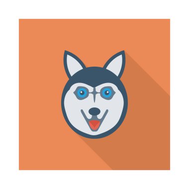 köpek ağı simgesi, vektör illüstrasyonu 