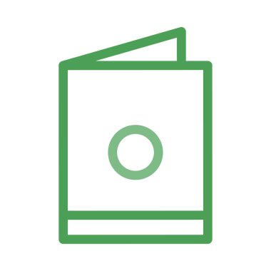 Pasaport web simgesi vektör illüstrasyonu