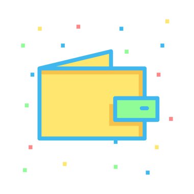 cüzdan web simgesi, vektör illüstrasyonu  