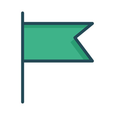 bayrak web simgesi, vektör illüstrasyonu 