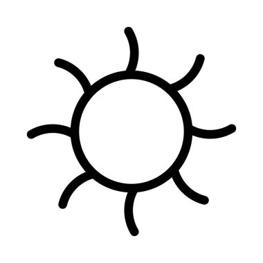 Güneş düz simgesi beyaz arka plan, vektör, illüstrasyon izole 