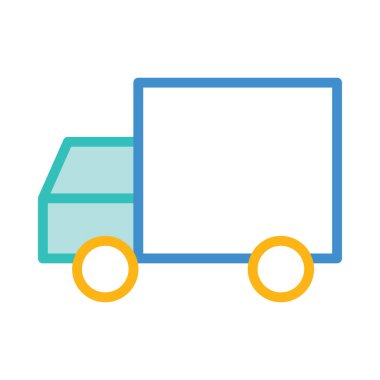  kamyon beyaz arkaplanda izole edildi