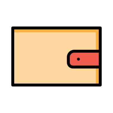 cüzdan web simgesi, vektör illüstrasyonu  