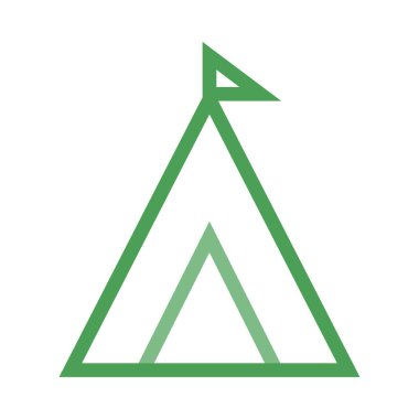 çadır simgesi vektör illüstrasyonu 