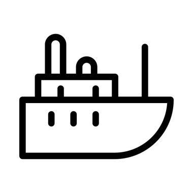 Beyaz arka plan, vektör, illüstrasyon izole düz simge gemi cruise