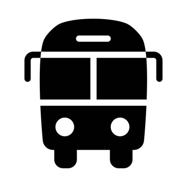 Beyaz arkaplanda izole edilmiş otobüs