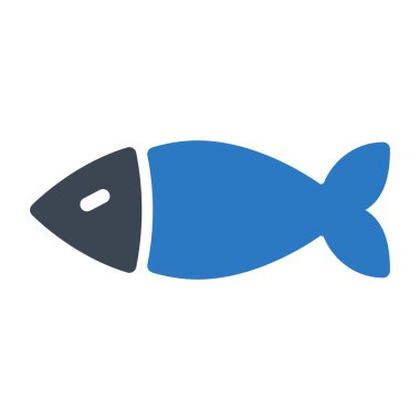 balık simgesi vektör illüstrasyonu 