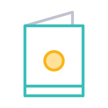 Pasaport web simgesi vektör illüstrasyonu