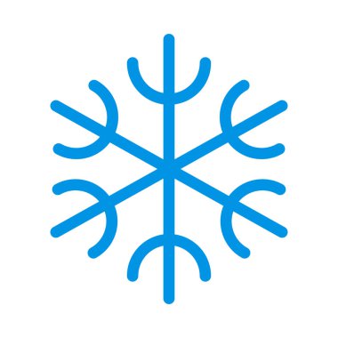 kar Tanesi simgesi vektör çizimi 