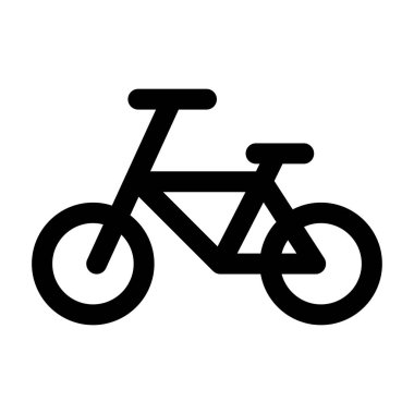 Bisiklet düz simgesi beyaz arka plan, vektör, illüstrasyon izole