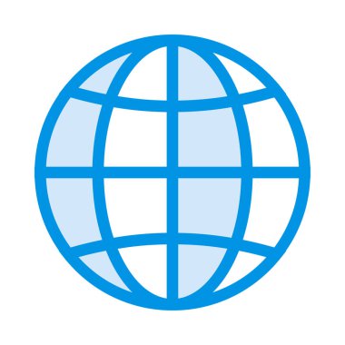 Web vektör simgesi beyaz arka plan üzerinde seyahat 