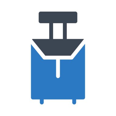 Bavul web simgesi, vektör çizim 