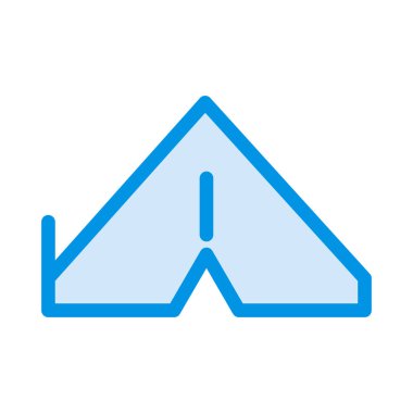 kamp web simgesi, vektör çizim 